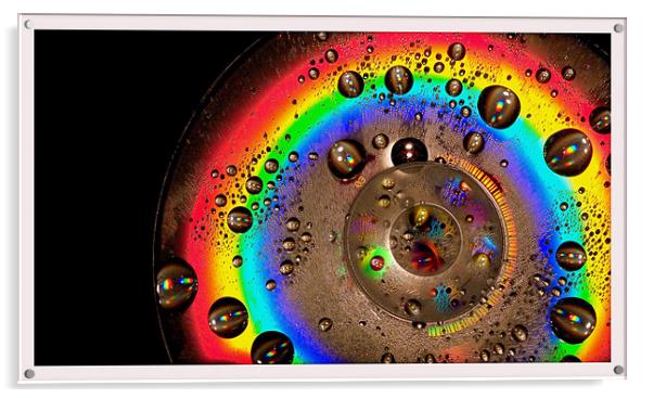 CD Rainbow Acrylic by Louise Godwin