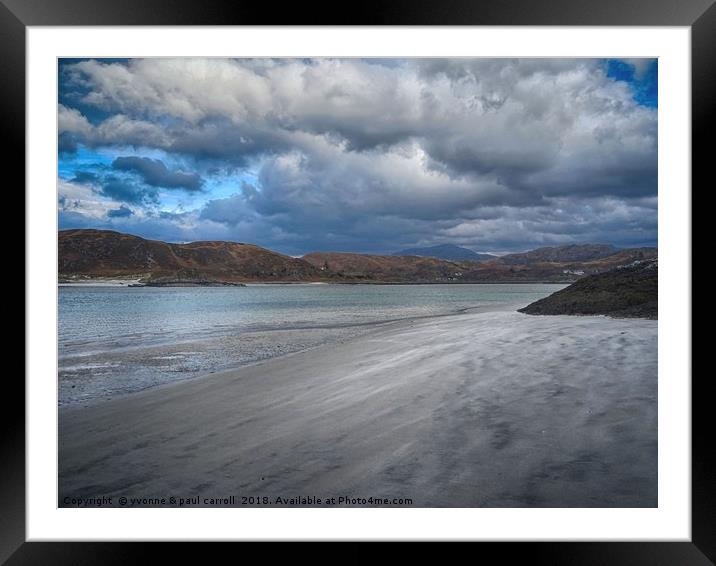 Silver Sands of Morar, Scottish highlands Framed Mounted Print by yvonne & paul carroll