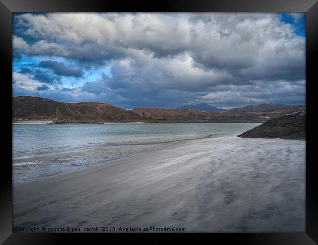 Silver Sands of Morar, Scottish highlands Framed Print by yvonne & paul carroll