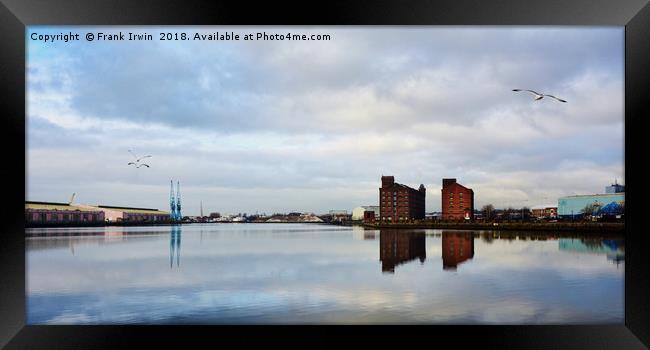 View across Birkenhead's Great Float.  Framed Print by Frank Irwin