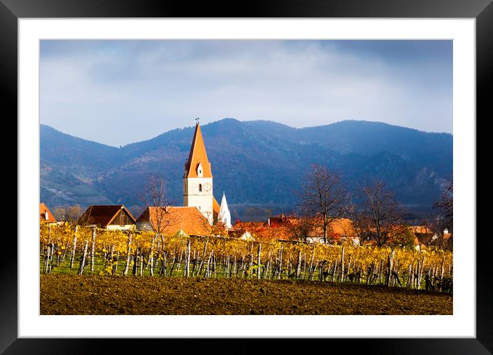 Weissenkirchen. Wachau valley. Lower Austria. Autu Framed Mounted Print by Sergey Fedoskin