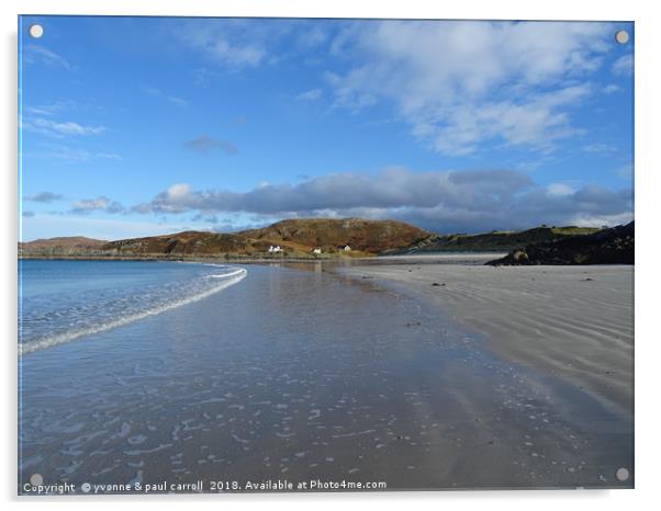 Camusdarrach Beach, near Morar, Scotland Acrylic by yvonne & paul carroll
