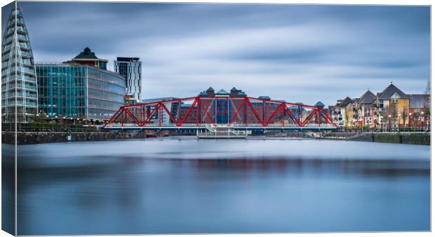 The Detroit Bridge in Salford Quays Canvas Print by George Robertson