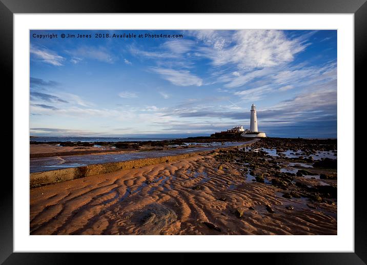 Another daybreak at St Mary's Island Framed Mounted Print by Jim Jones