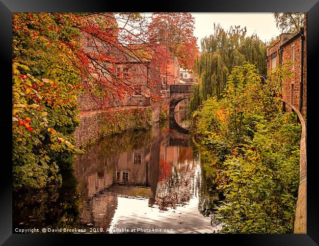 The Canal Near Skipton Castle Framed Print by David Brookens