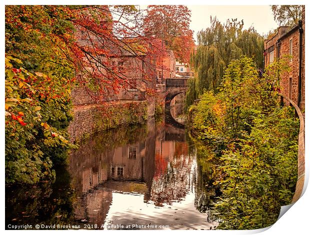The Canal Near Skipton Castle Print by David Brookens