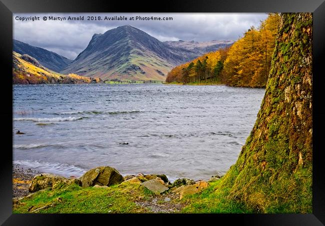 Autumn at Buttermere in the Lake District Framed Print by Martyn Arnold
