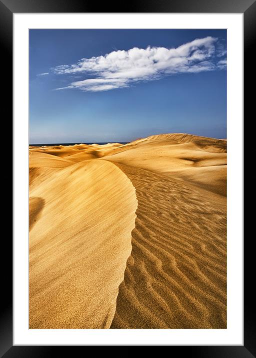 Malpalomas Sand Dunes Framed Mounted Print by Jim kernan