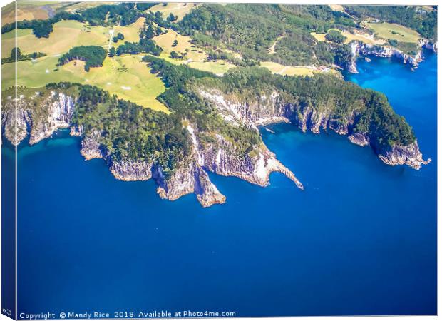 Coromandel coastline NZ Canvas Print by Mandy Rice