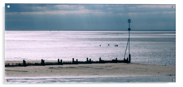 Hunstanton Beach Late Afternoon Acrylic by David Jeffery