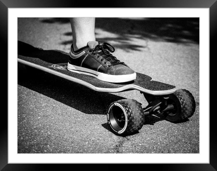 All Terrain Longboard Framed Mounted Print by David Jeffery