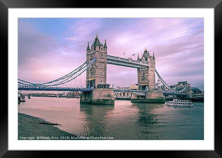 Tower Bridge, London Framed Mounted Print by Mandy Rice