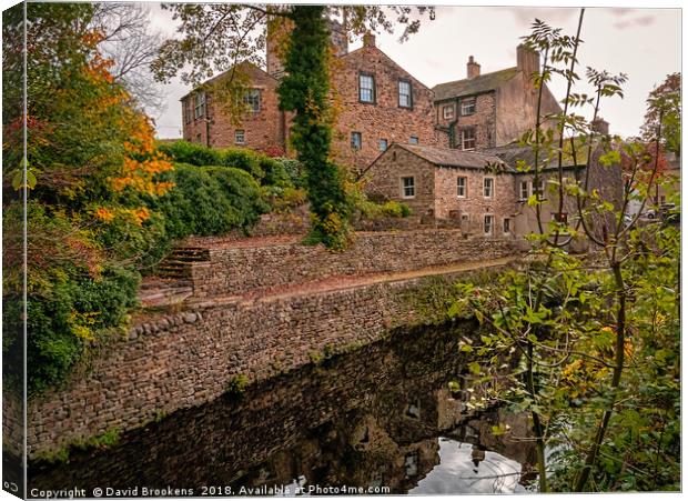 Canalside House and Garden Canvas Print by David Brookens