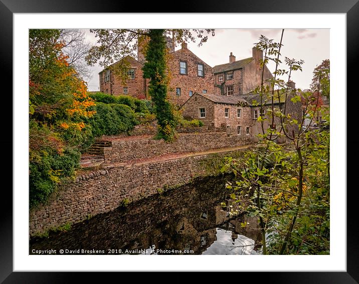 Canalside House and Garden Framed Mounted Print by David Brookens