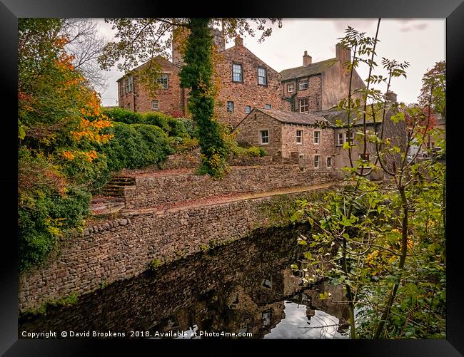 Canalside House and Garden Framed Print by David Brookens