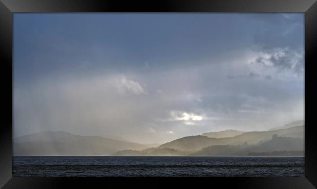 Rain moving over the Argyll Hills Framed Print by Rich Fotografi 