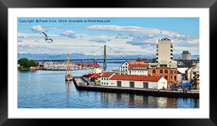 Stavanger Harbour Framed Mounted Print by Frank Irwin