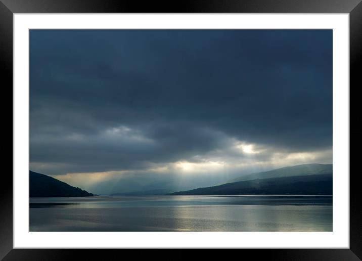 Sun Rays on Loch Fyne Framed Mounted Print by Rich Fotografi 