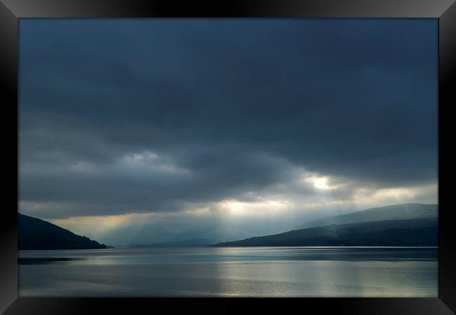 Sun Rays on Loch Fyne Framed Print by Rich Fotografi 