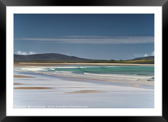 West Beach and Atlantic Waters, North Uist Framed Mounted Print by Kasia Design