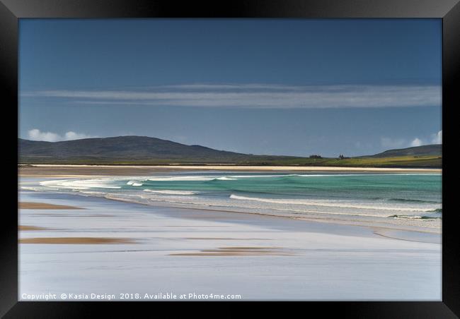 West Beach and Atlantic Waters, North Uist Framed Print by Kasia Design