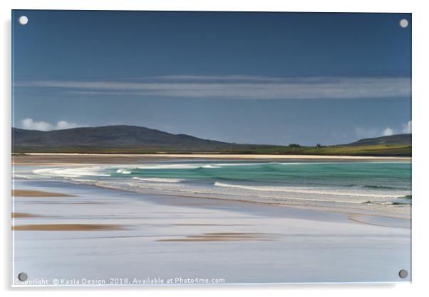 West Beach and Atlantic Waters, North Uist Acrylic by Kasia Design