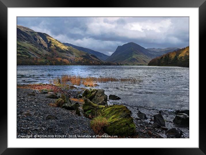 "Storm clouds gather at Buttermere" Framed Mounted Print by ROS RIDLEY