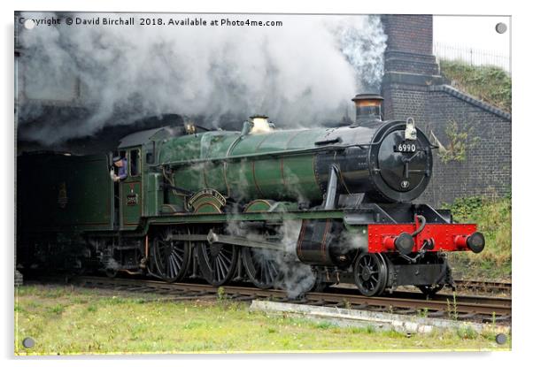 Steam train 6990 Witherslack Hall Acrylic by David Birchall