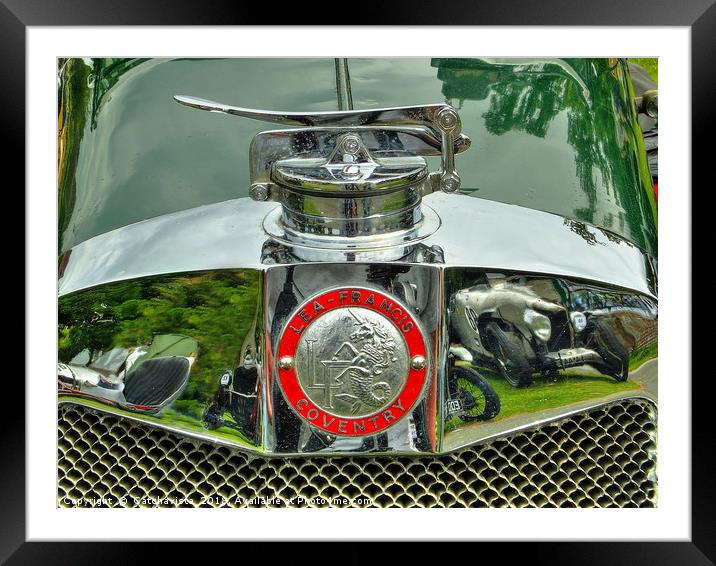 Lea Francis Radiator Cap Framed Mounted Print by Catchavista 