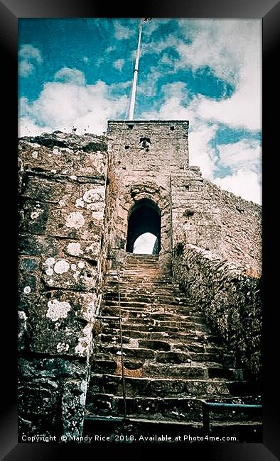 Steps of Carisbrook Castle Framed Print by Mandy Rice