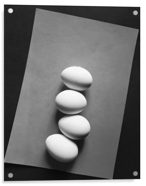 Four eggs Acrylic by Larisa Siverina