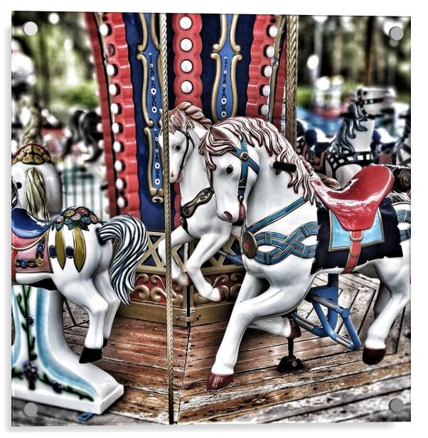 French carousel Acrylic by Larisa Siverina