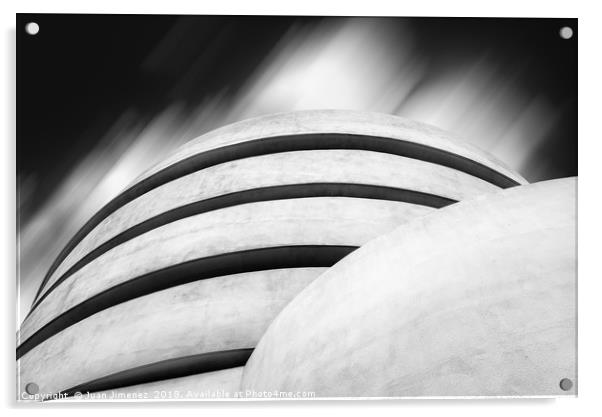 Guggenheim Museum of modern art in New York Acrylic by Juan Jimenez