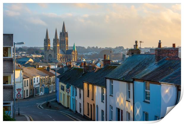 Truro cathedral Cornwall UK Print by Michael Brookes