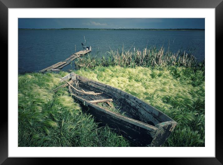 Old boat Framed Mounted Print by Larisa Siverina
