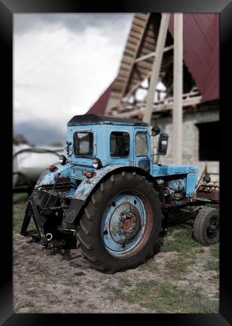 Old tractor Framed Print by Larisa Siverina