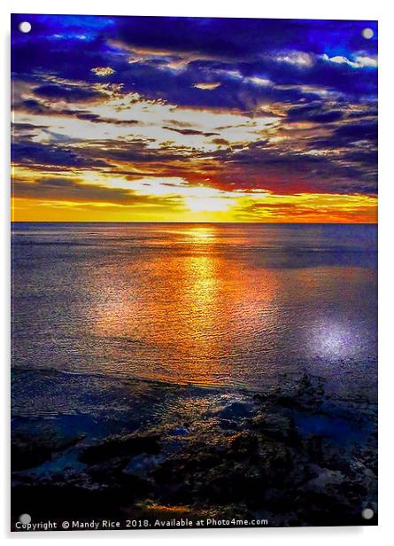 Gisborne sunrise, north island NZ Acrylic by Mandy Rice