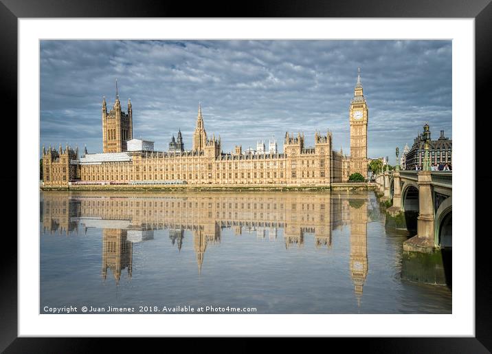 Parliament Houses in London Framed Mounted Print by Juan Jimenez