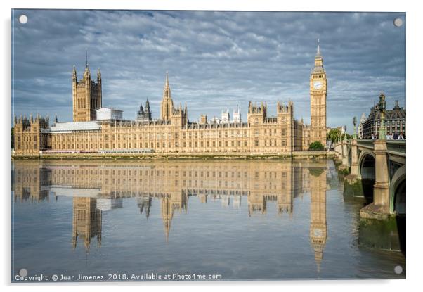 Parliament Houses in London Acrylic by Juan Jimenez