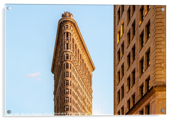 Flatiron Building in New York City Acrylic by Juan Jimenez