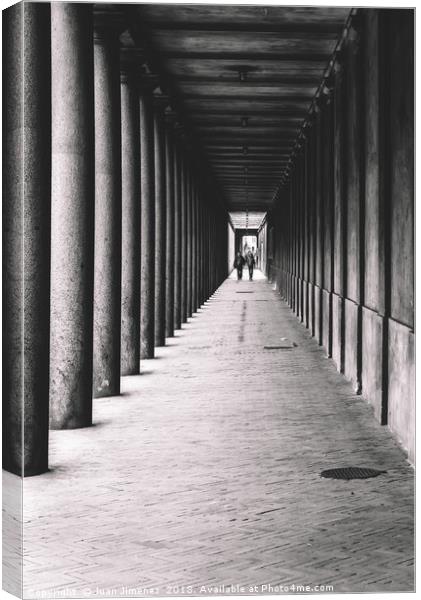 Arcade in Copenhagen Canvas Print by Juan Jimenez