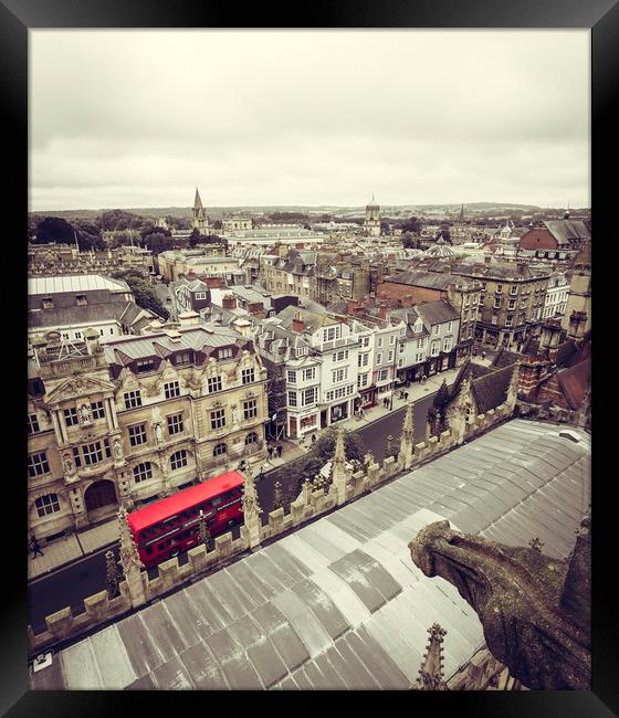 Oxford Cityscape Framed Print by Juan Jimenez