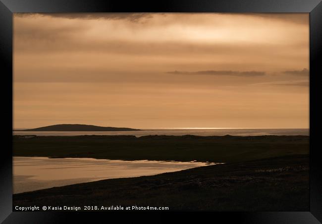 Hebridean Golden Hour Framed Print by Kasia Design