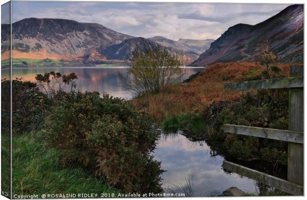 "Sun up at Ennerdale Water" Canvas Print by ROS RIDLEY