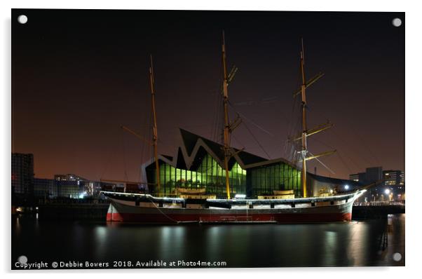 Tall Ship Glenlee  Acrylic by Lady Debra Bowers L.R.P.S