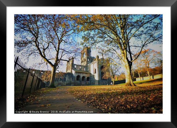 Kirkstall Abbey Leeds Framed Mounted Print by Beata Bronisz