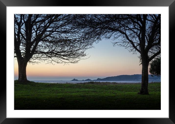 Dawn at Mumbles headland Framed Mounted Print by Leighton Collins