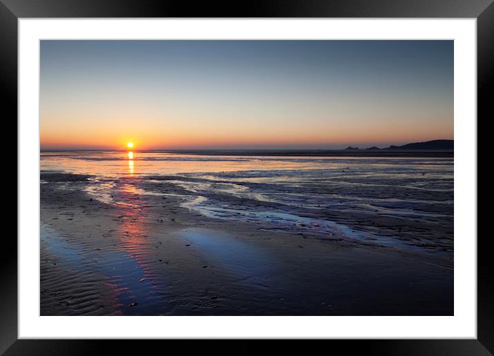 Sunrise over Swansea Bay Framed Mounted Print by Leighton Collins