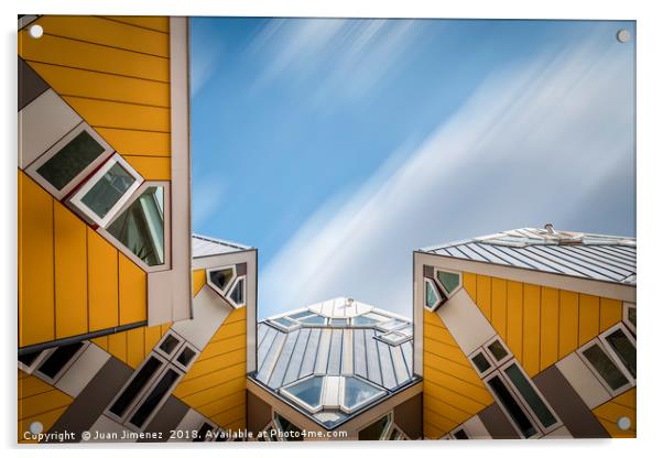 Cube houses in Rotterdam Acrylic by Juan Jimenez