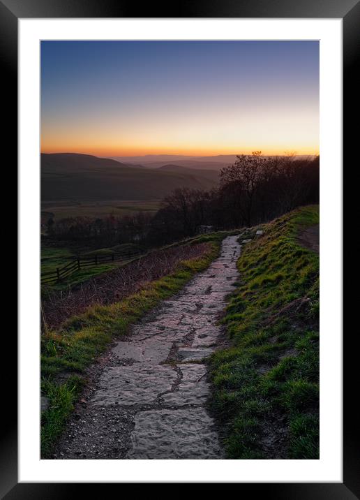    Peak District Sunset                            Framed Mounted Print by Darren Galpin